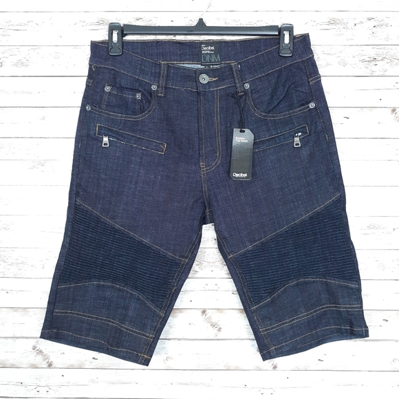 Decibel Other - Decibel Mens Denim Shorts 34 Waist Dark Blue 94